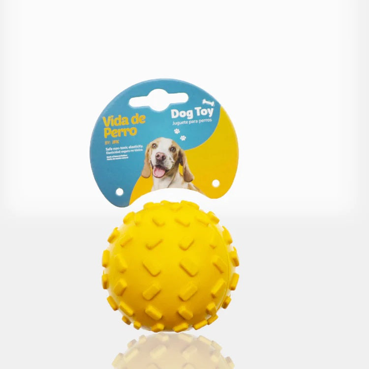 LaRoo Comedero para perros, bola de juguete de goma natural, dispensador de  aperitivos, resistente a las mordeduras, juguete interactivo para perros